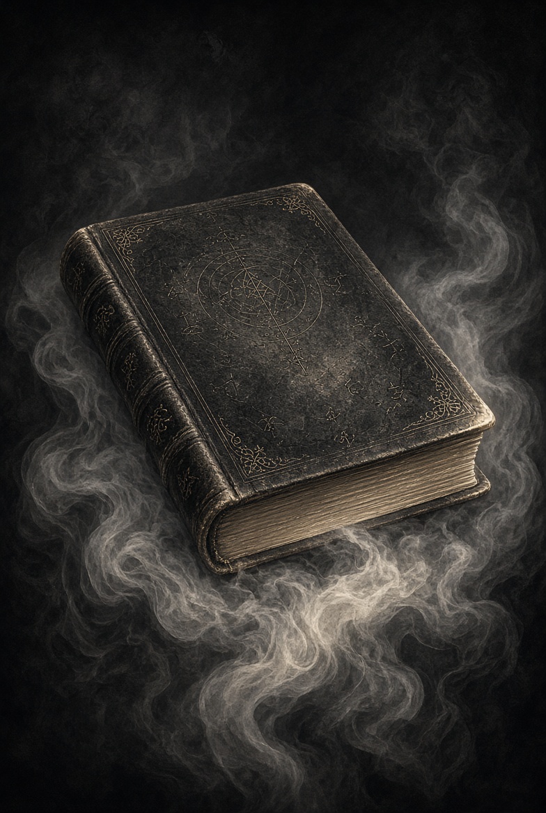 A mist-wrapped antique tome